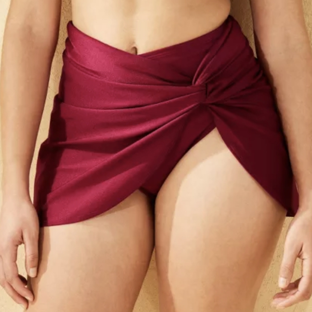 Shade & Shore Women's Swim Sarong in Burgundy